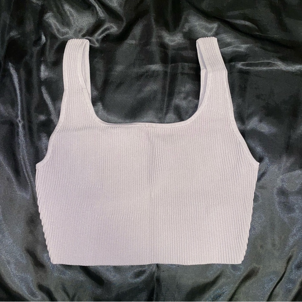 Aritzia Square-Neck Ribbed Tank Top